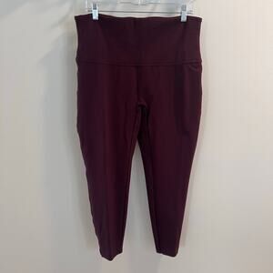 SPANX Maroon Leggings Size 1X Petite